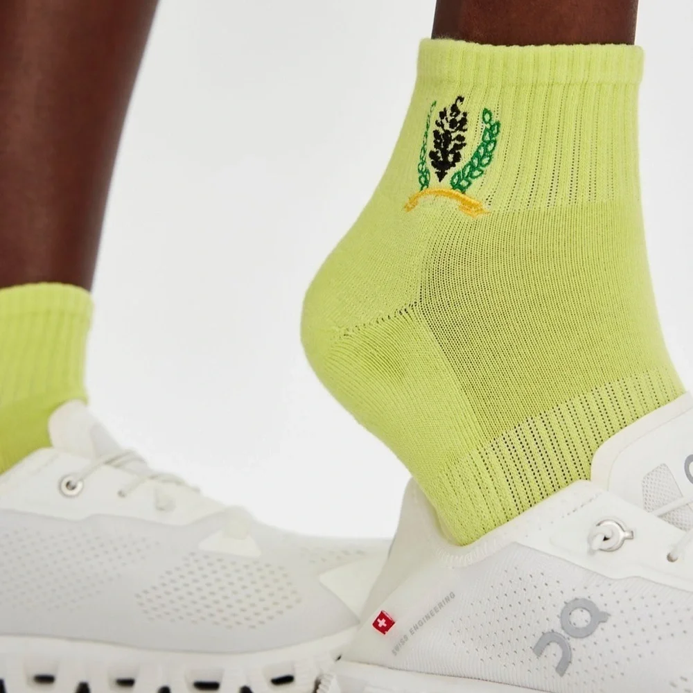 NWT Free People Crest Buti Socks in Lime